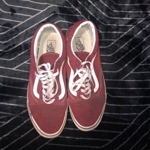 Burgundy vans